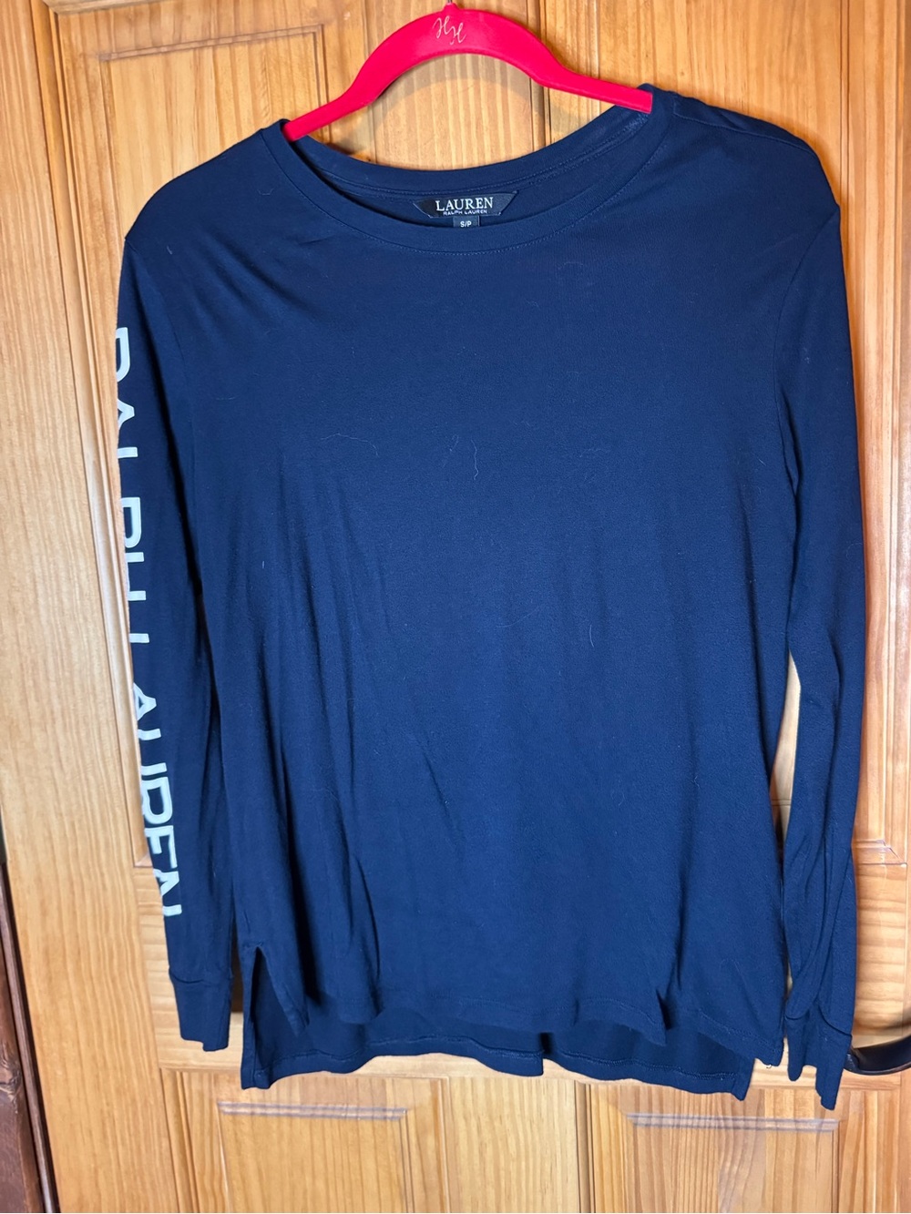 Lauren Ralph Lauren Women’s Blue Long-Sleeve Logo Tee